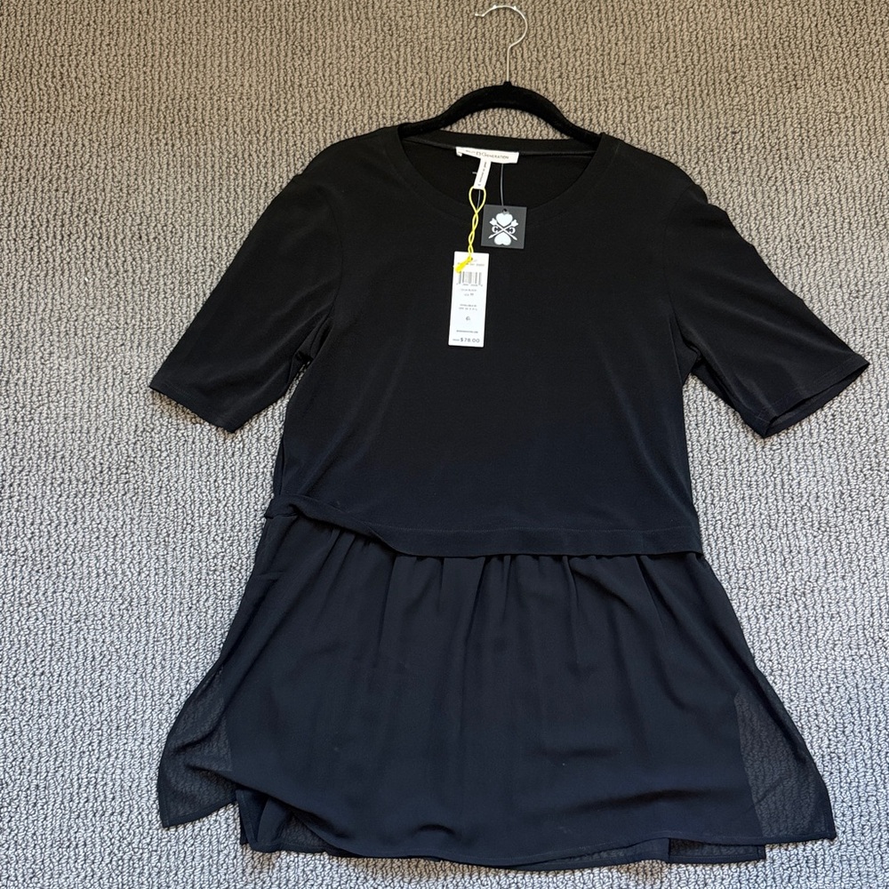 BCBGeneration mixed media shirt
